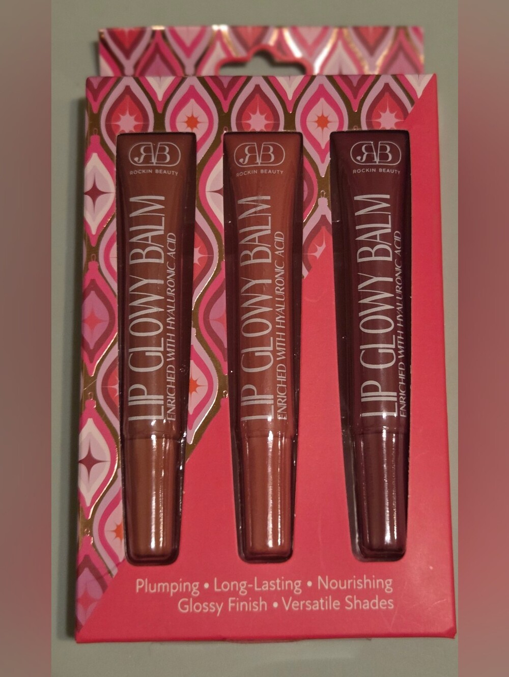 Lip Glowy Balm Trio — Brown, Mauve & Deep Berry